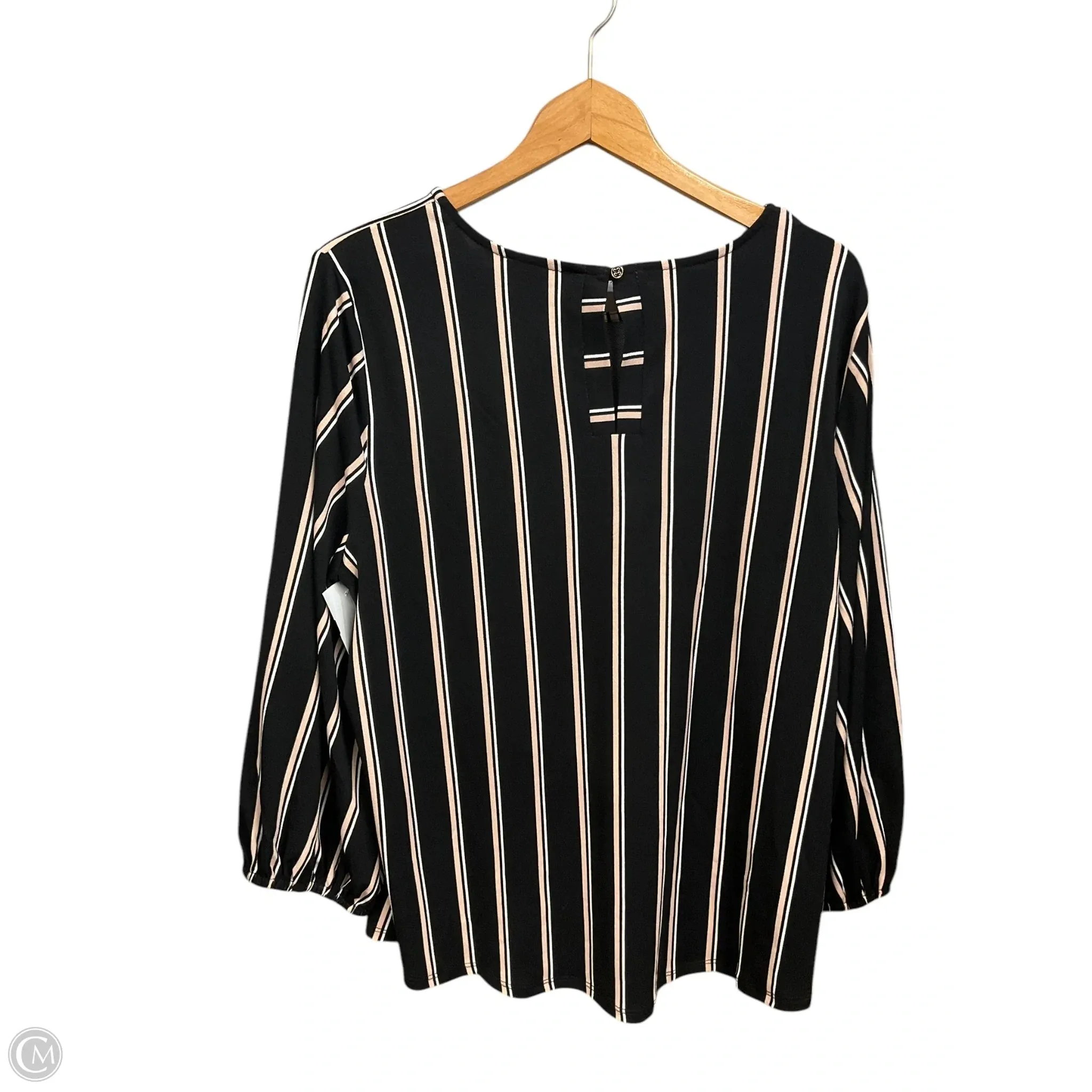 Top Long Sleeve By Adrianna Papell In Striped Pattern, Size: Xl