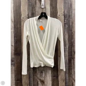 Top Long Sleeve By Banana Republic In Ivory, Size: Xs