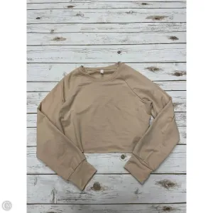 Top Long Sleeve By Cme In Tan, Size: M