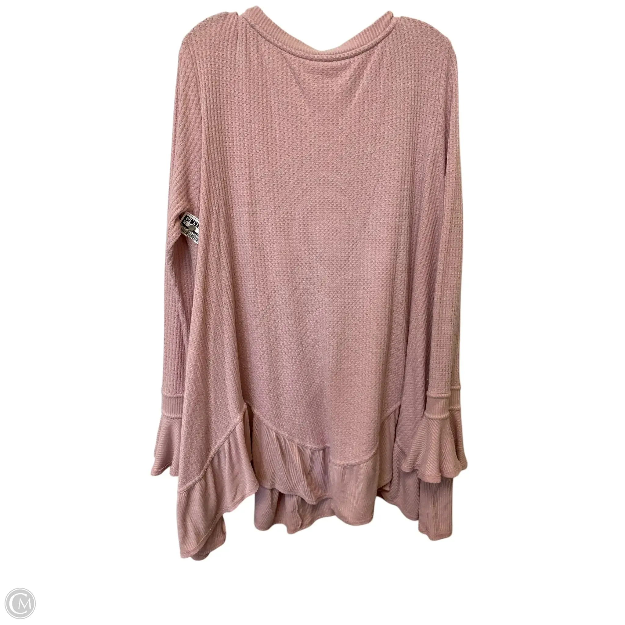 Top Long Sleeve By Free People In Pink, Size: L