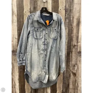 Top Long Sleeve By Hippie Laundry In Blue Denim, Size: L