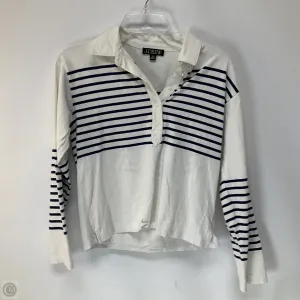 Top Long Sleeve By J. Crew In Blue & White, Size: Xxs