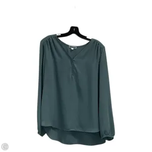 Top Long Sleeve By Pleione In Green, Size: L