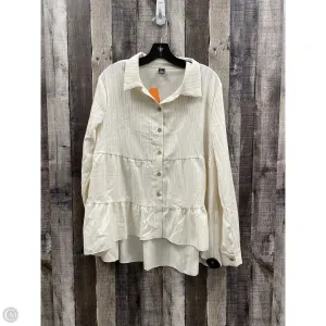 Top Long Sleeve By Shein In Ivory, Size: L
