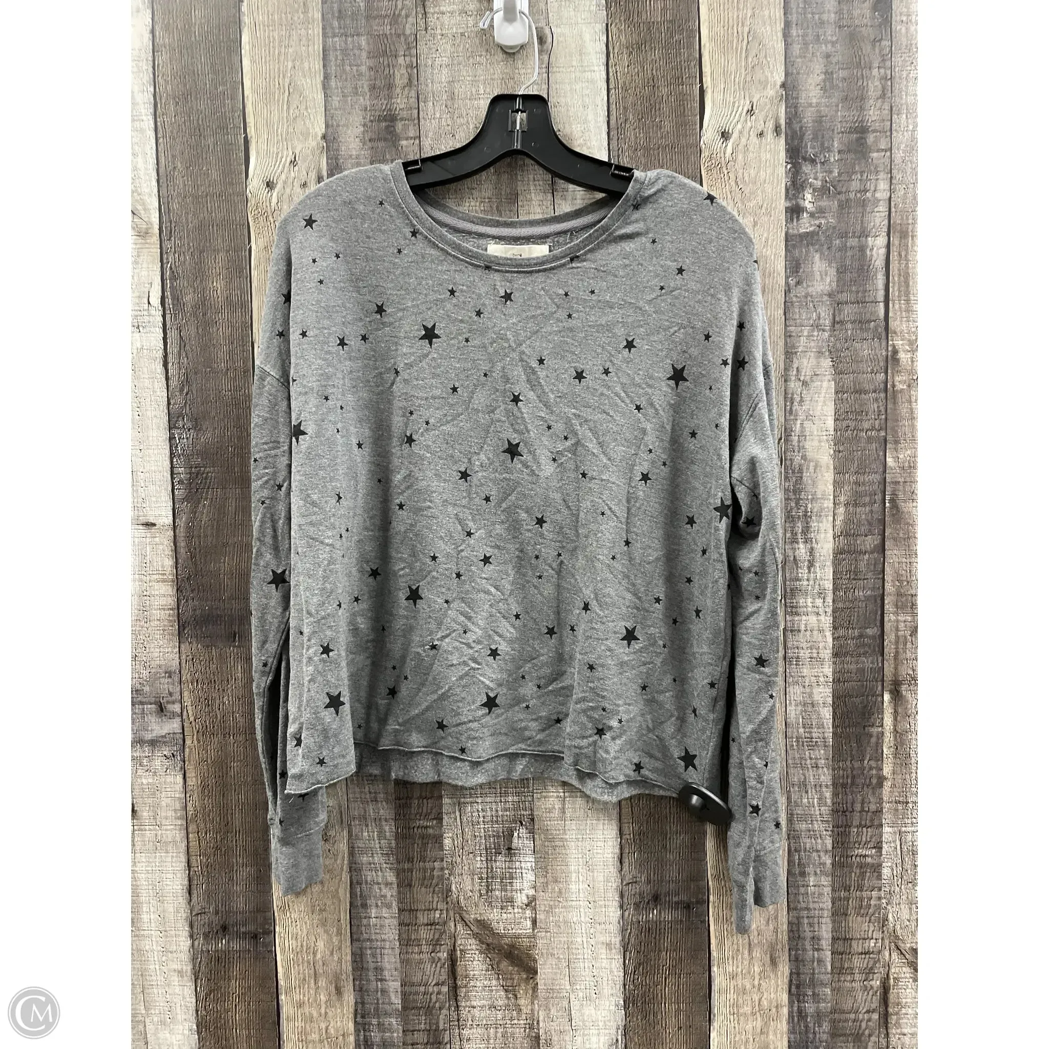 Top Long Sleeve By Thread And Supply In Grey, Size: M