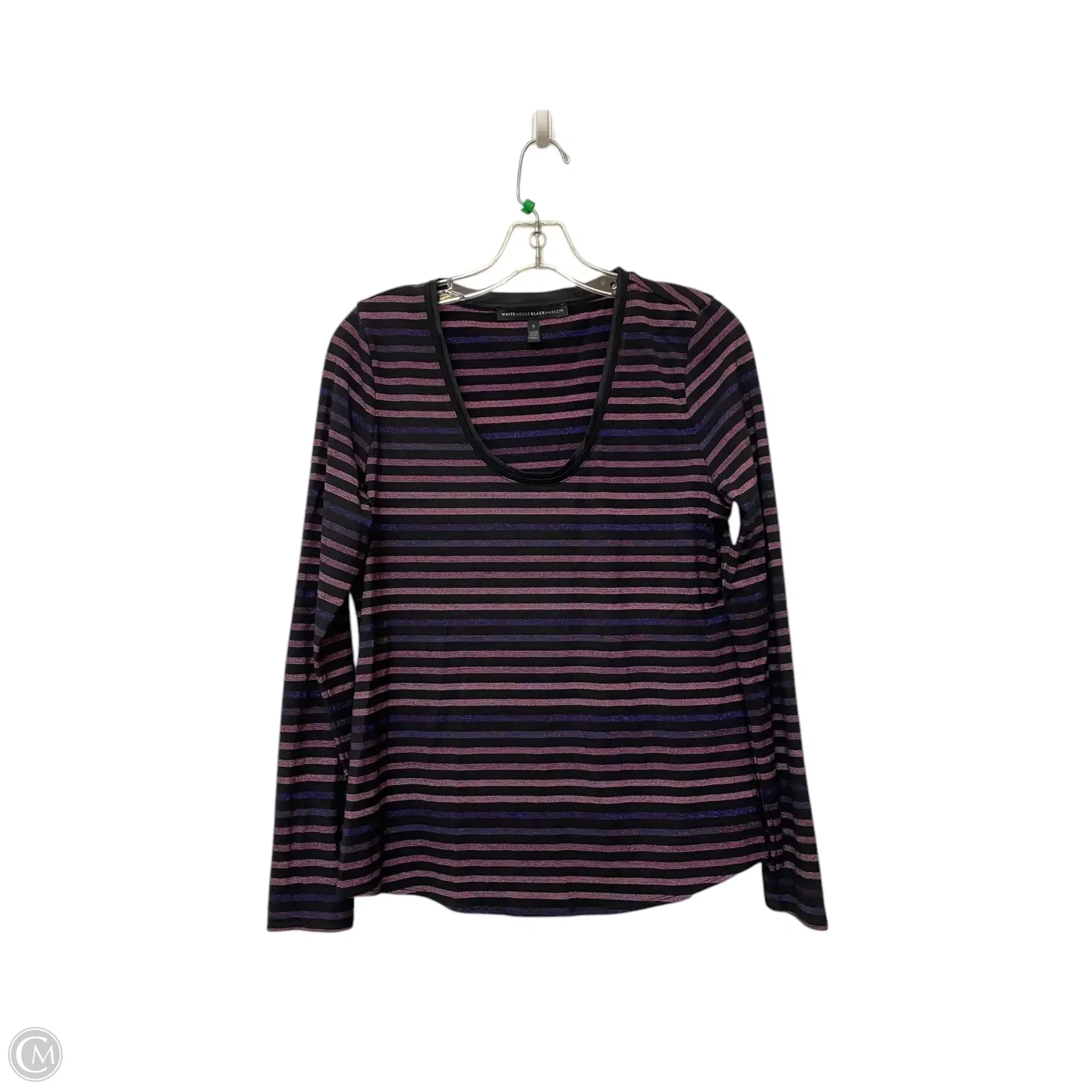 Top Long Sleeve By White House Black Market In Purple, Size: S