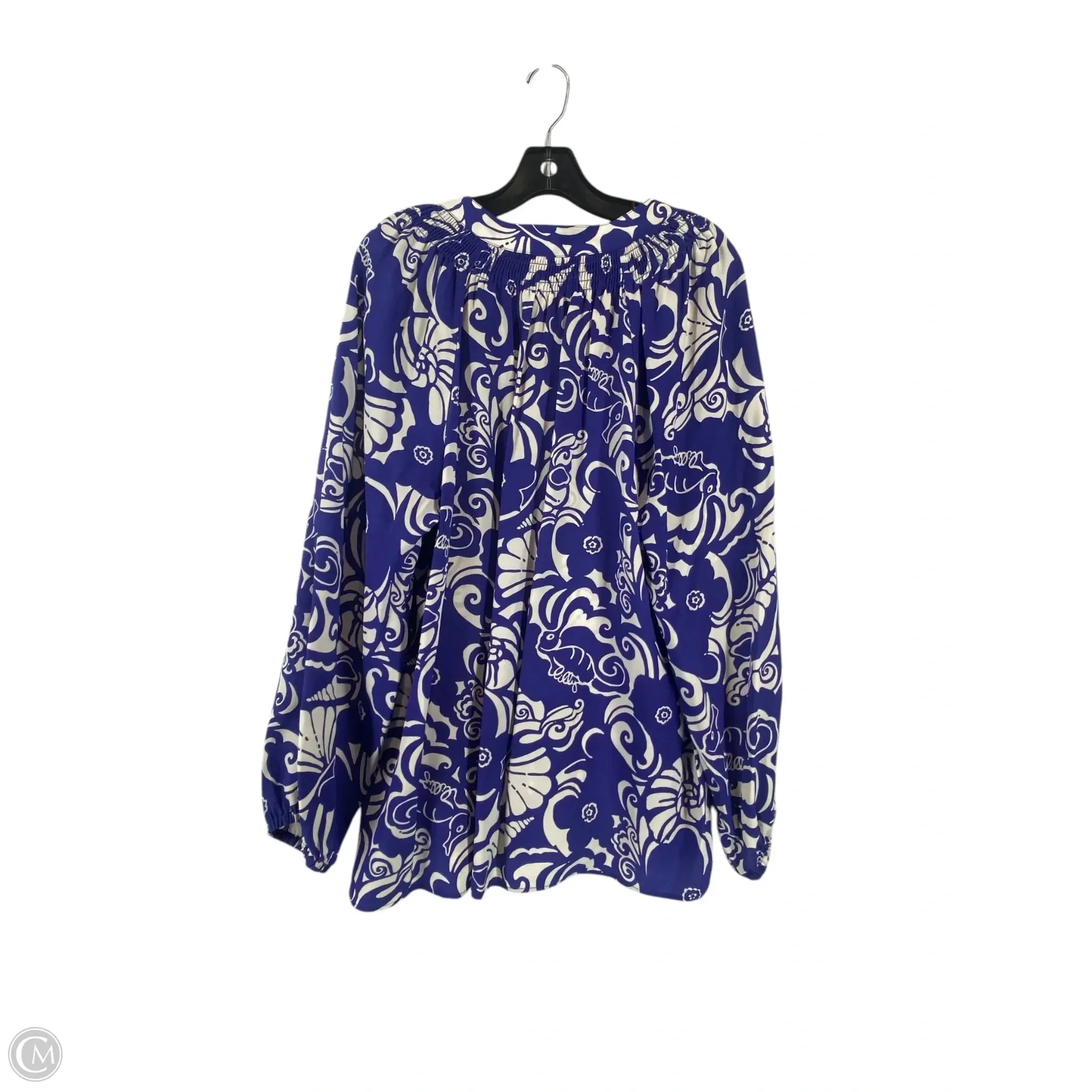 Top Long Sleeve Designer By Lilly Pulitzer In Blue, Size: Xl