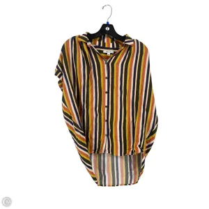 Top Short Sleeve By Madewell In Striped Pattern, Size: S