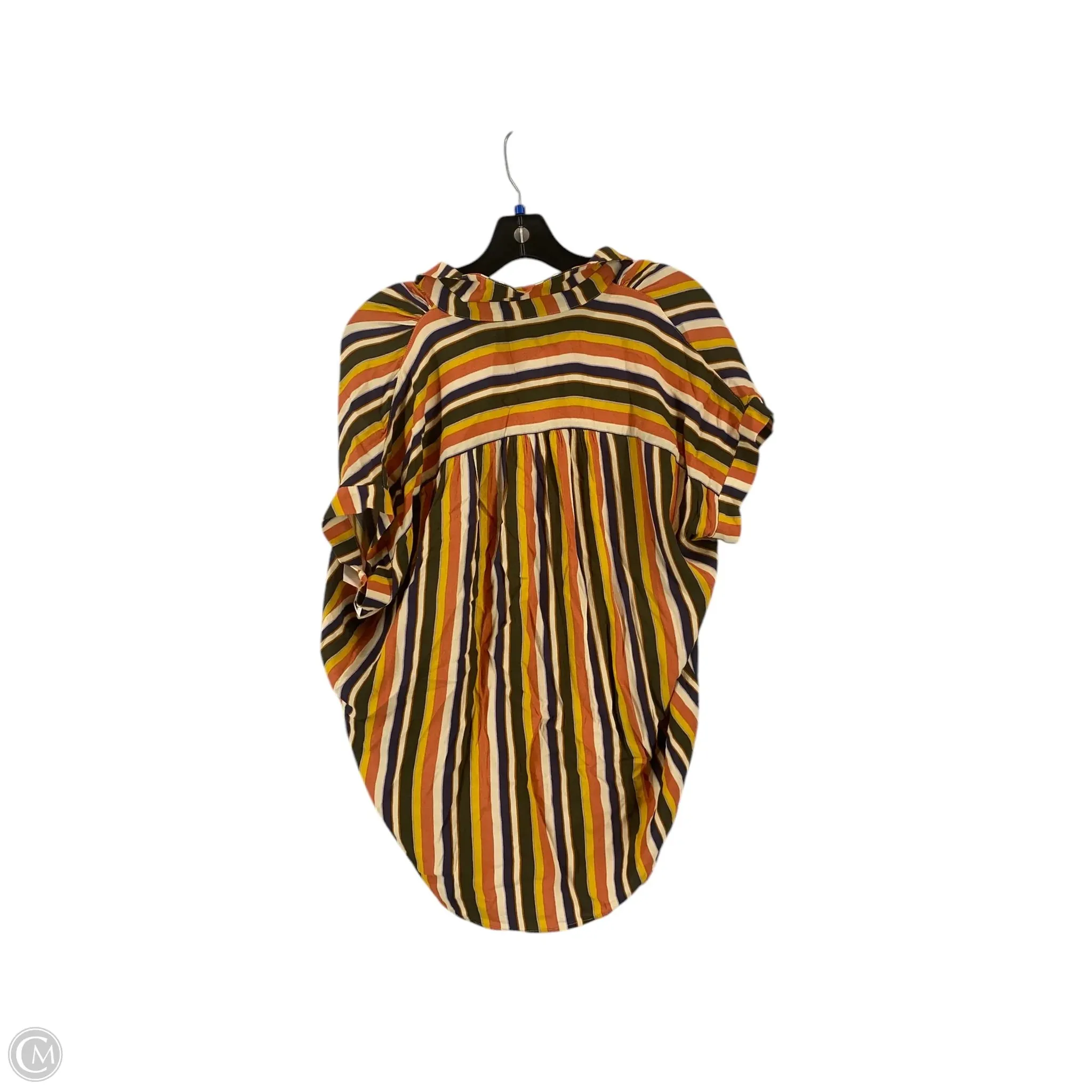 Top Short Sleeve By Madewell In Striped Pattern, Size: S