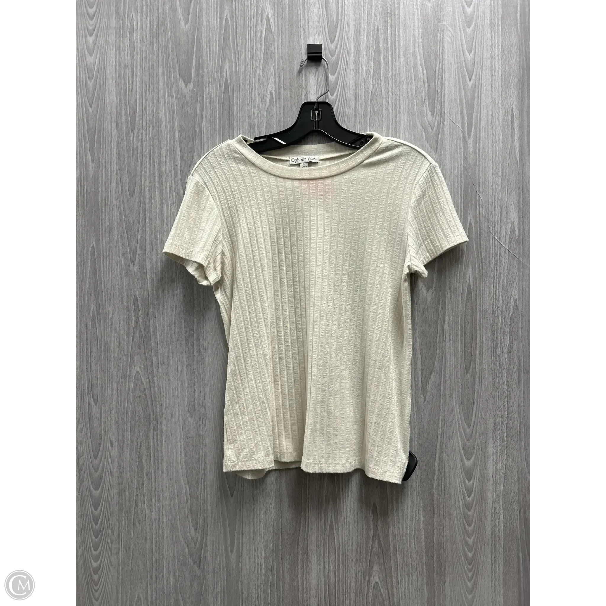 Top Short Sleeve By Ophelia Roe In Ivory, Size: S