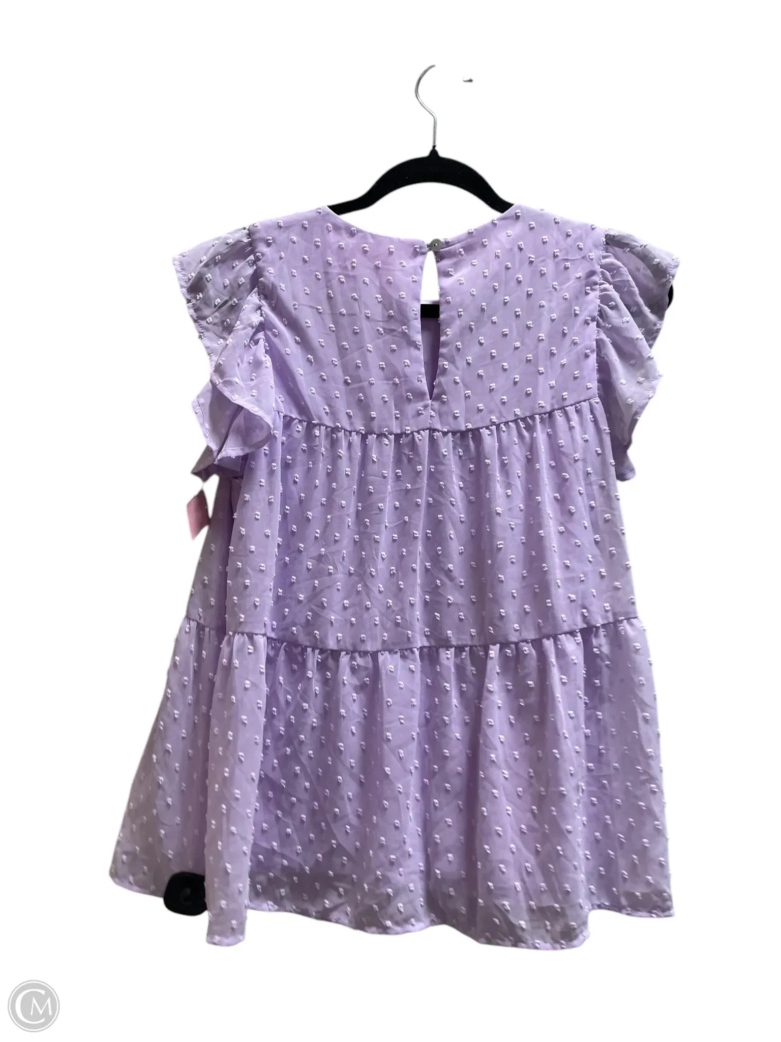 Top Short Sleeve By Pink Lily In Purple, Size: S