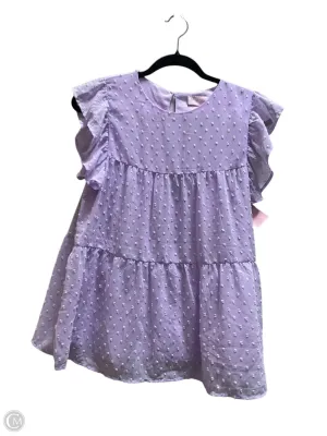 Top Short Sleeve By Pink Lily In Purple, Size: S