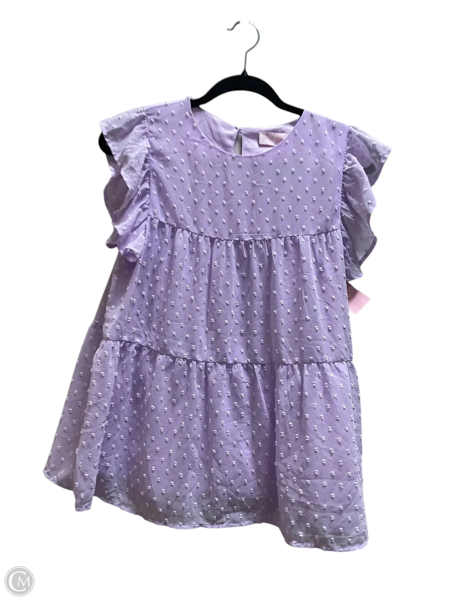 Top Short Sleeve By Pink Lily In Purple, Size: S