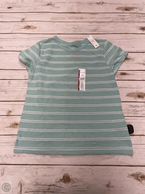 Top Short Sleeve By Time And Tru In Green & White, Size: M