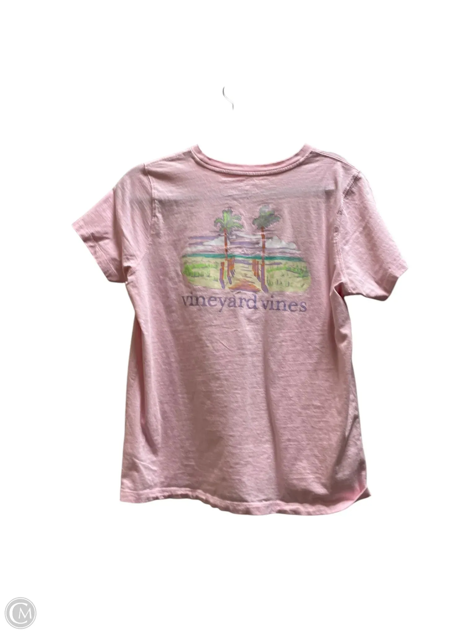 Top Short Sleeve By Vineyard Vines In Pink, Size: L