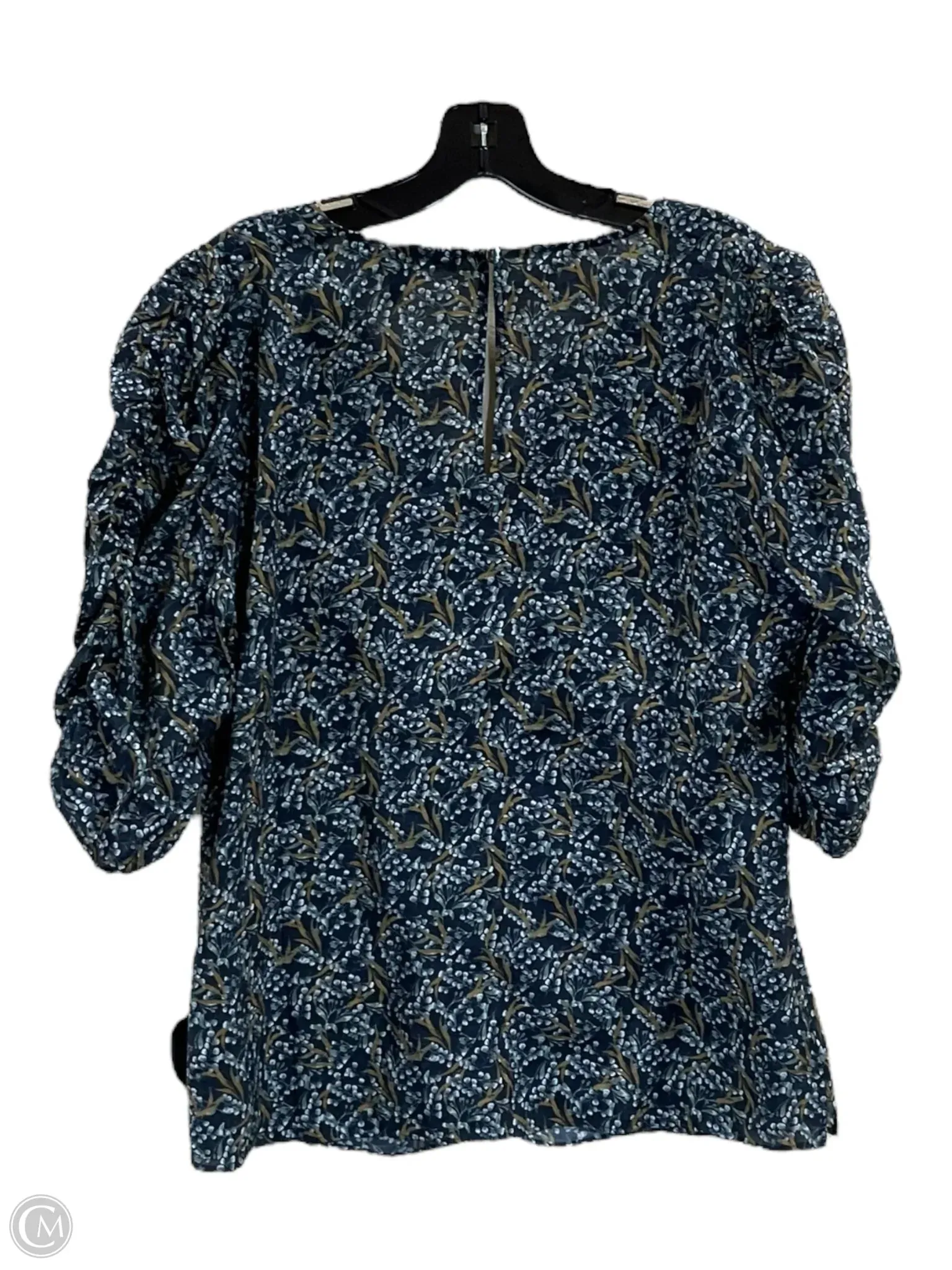 Top Short Sleeve By White House Black Market In Blue, Size: L