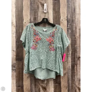 Top Short Sleeve By Xhilaration In Green, Size: S