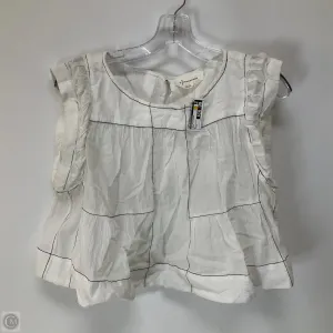 Top Sleeveless By Anthropologie In White, Size: S