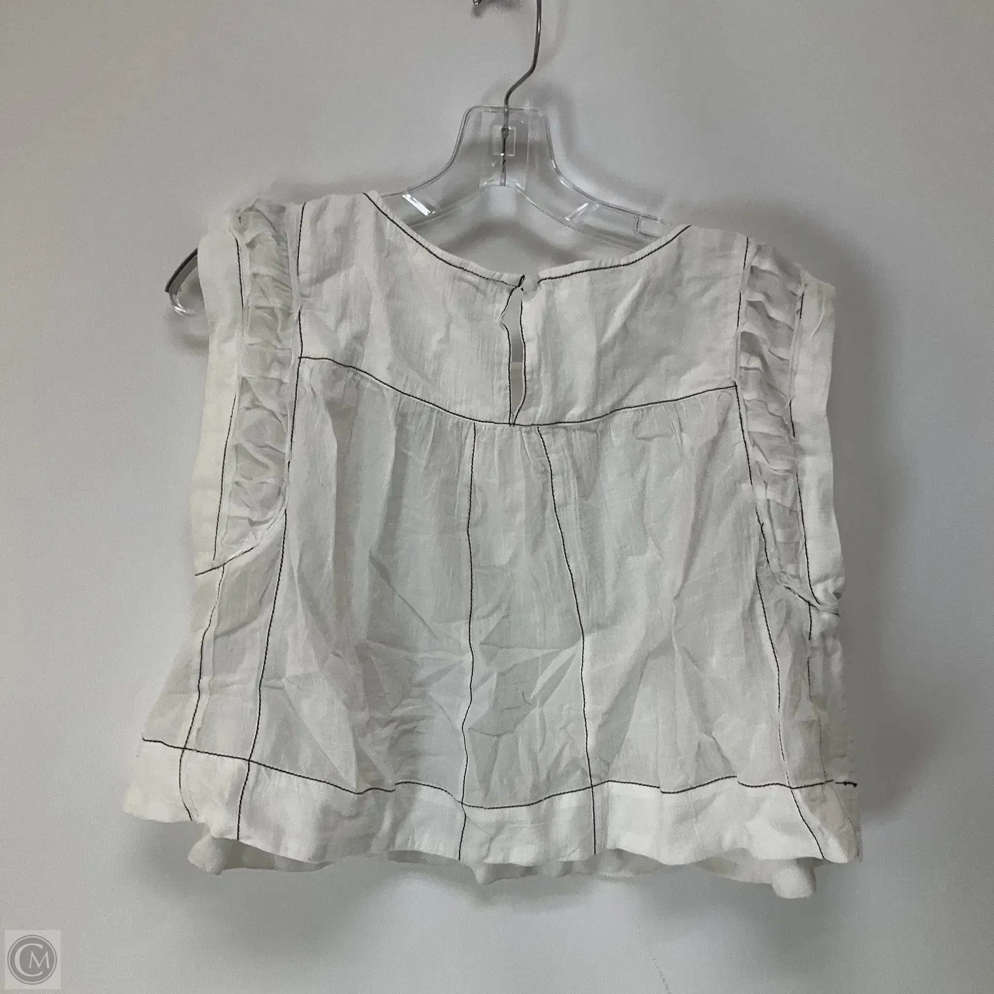 Top Sleeveless By Anthropologie In White, Size: S