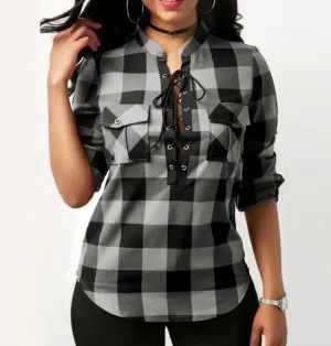 Tops And Blouses Casual Plaid Shirts