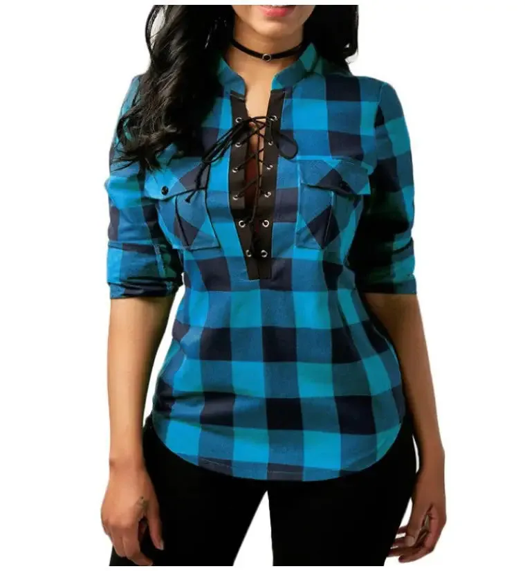 Tops And Blouses Casual Plaid Shirts