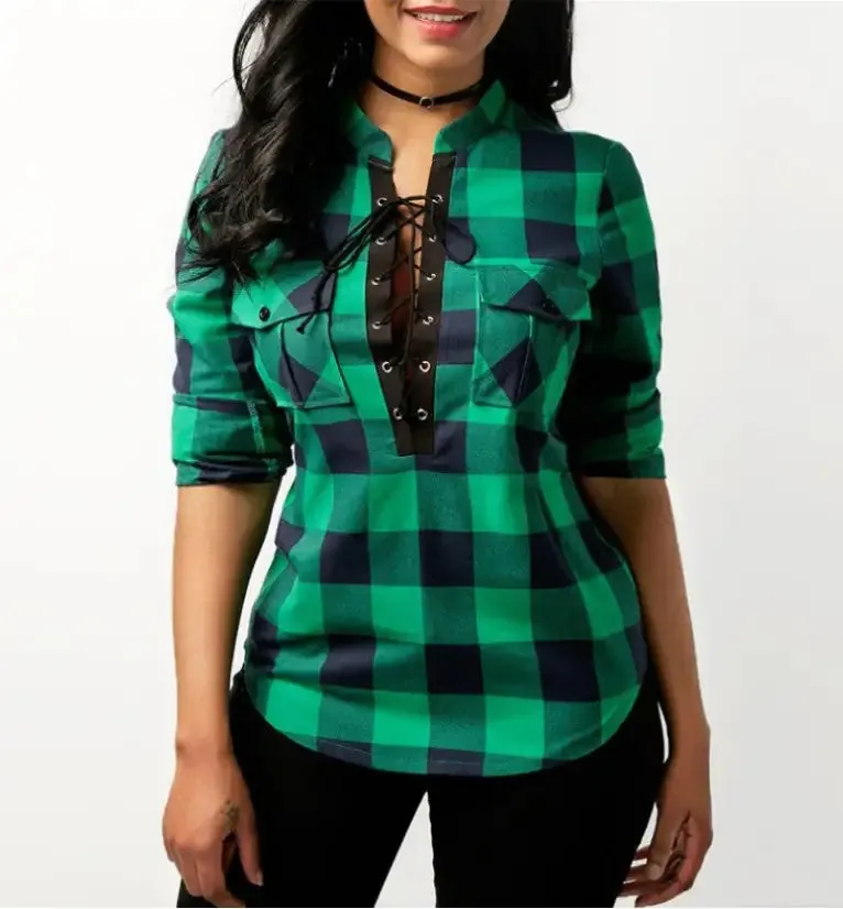 Tops And Blouses Casual Plaid Shirts