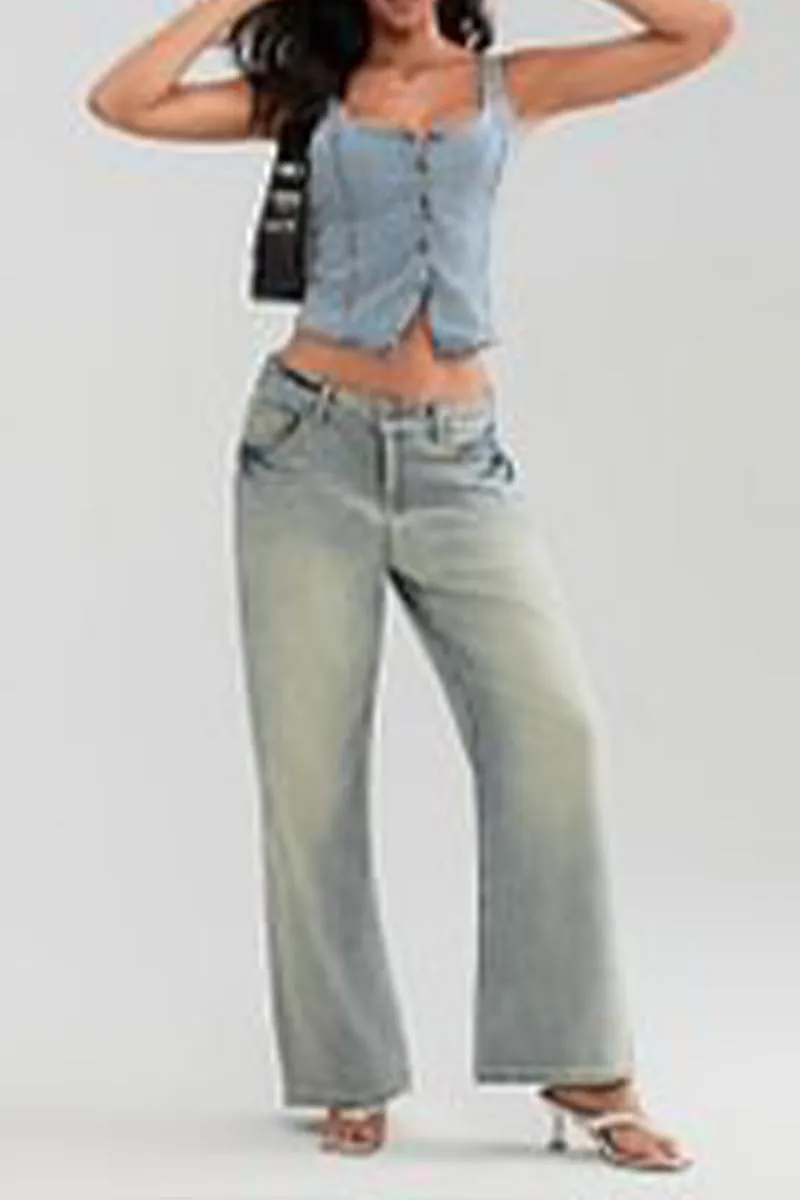 TR3261 Denim Vest Top
