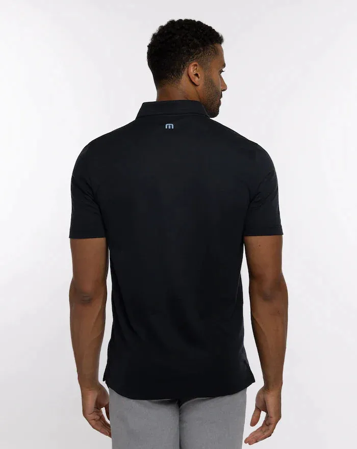 TRAVIS MATHEW MENS GUIDED TOUR POLO - BLACK