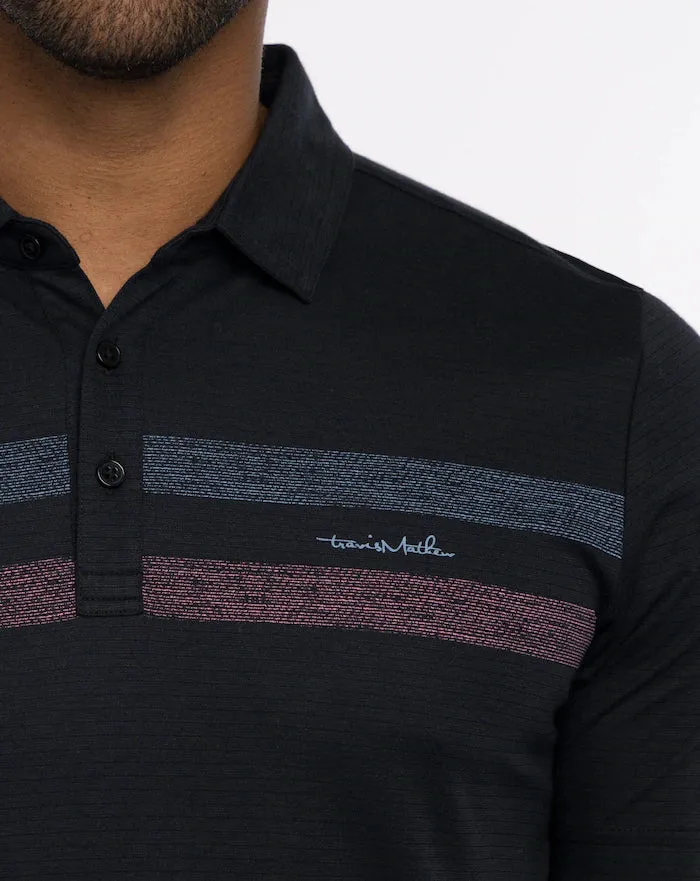 TRAVIS MATHEW MENS GUIDED TOUR POLO - BLACK