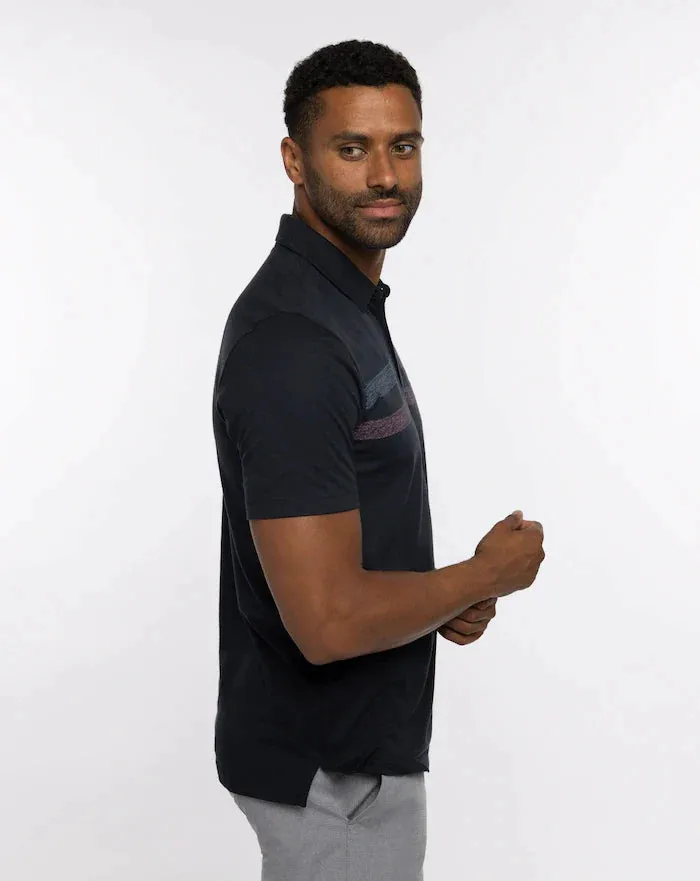 TRAVIS MATHEW MENS GUIDED TOUR POLO - BLACK
