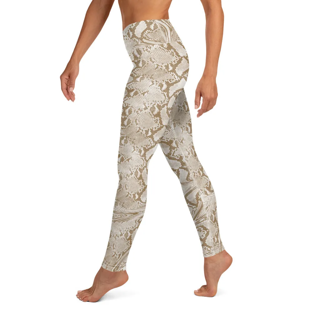 Trippy Snake Skin Printed Yoga  High-waisted Leggings