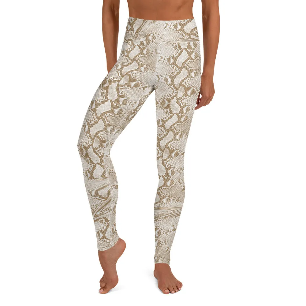Trippy Snake Skin Printed Yoga  High-waisted Leggings