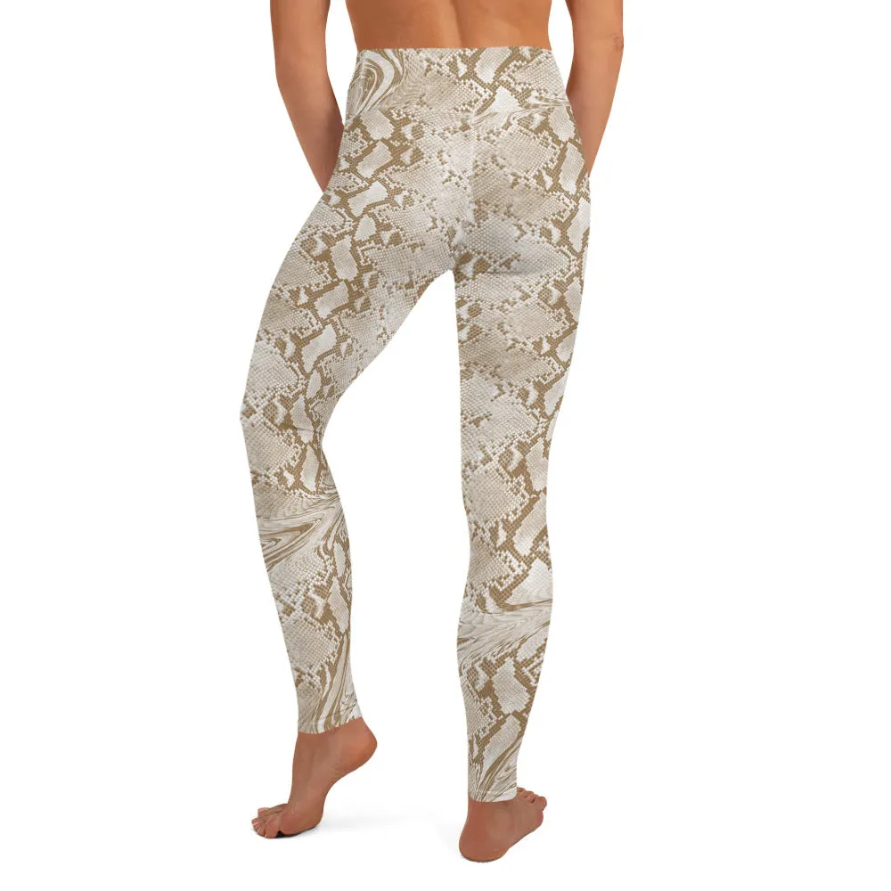 Trippy Snake Skin Printed Yoga  High-waisted Leggings