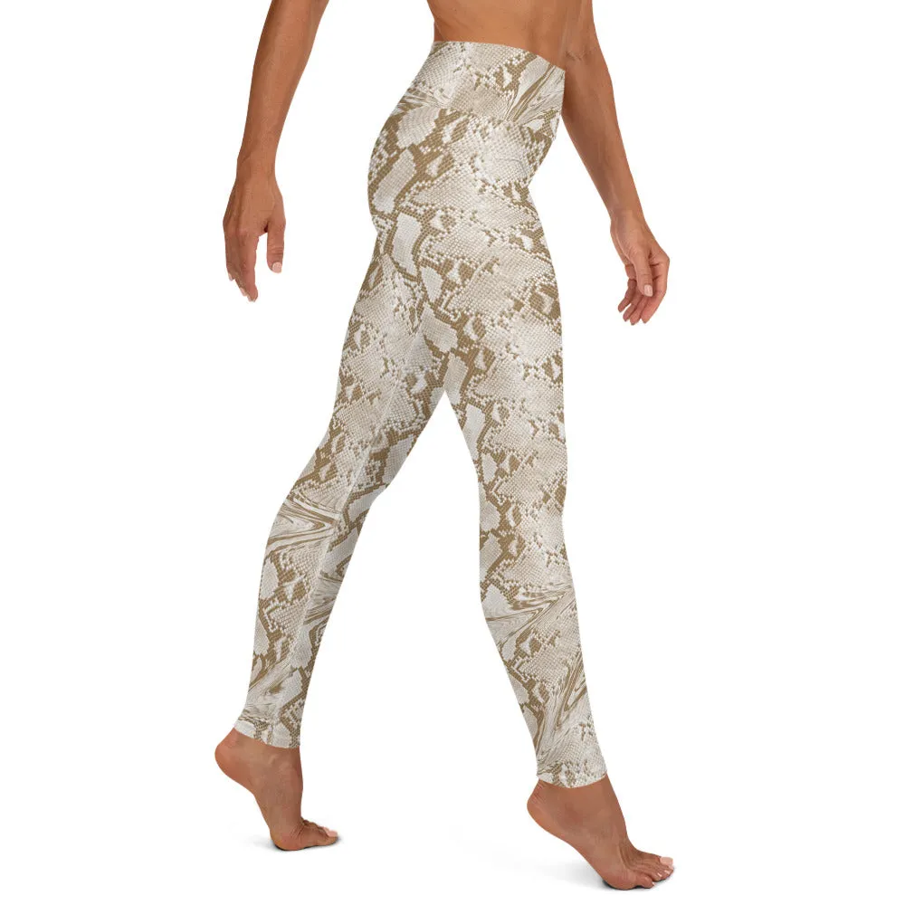 Trippy Snake Skin Printed Yoga  High-waisted Leggings