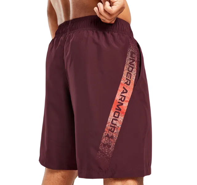Under Armour Tech Velocity Jacquard Camo T-Shirt and Woven Graphic 7 Inch Shorts Set - Beta Red/Dark Maroon