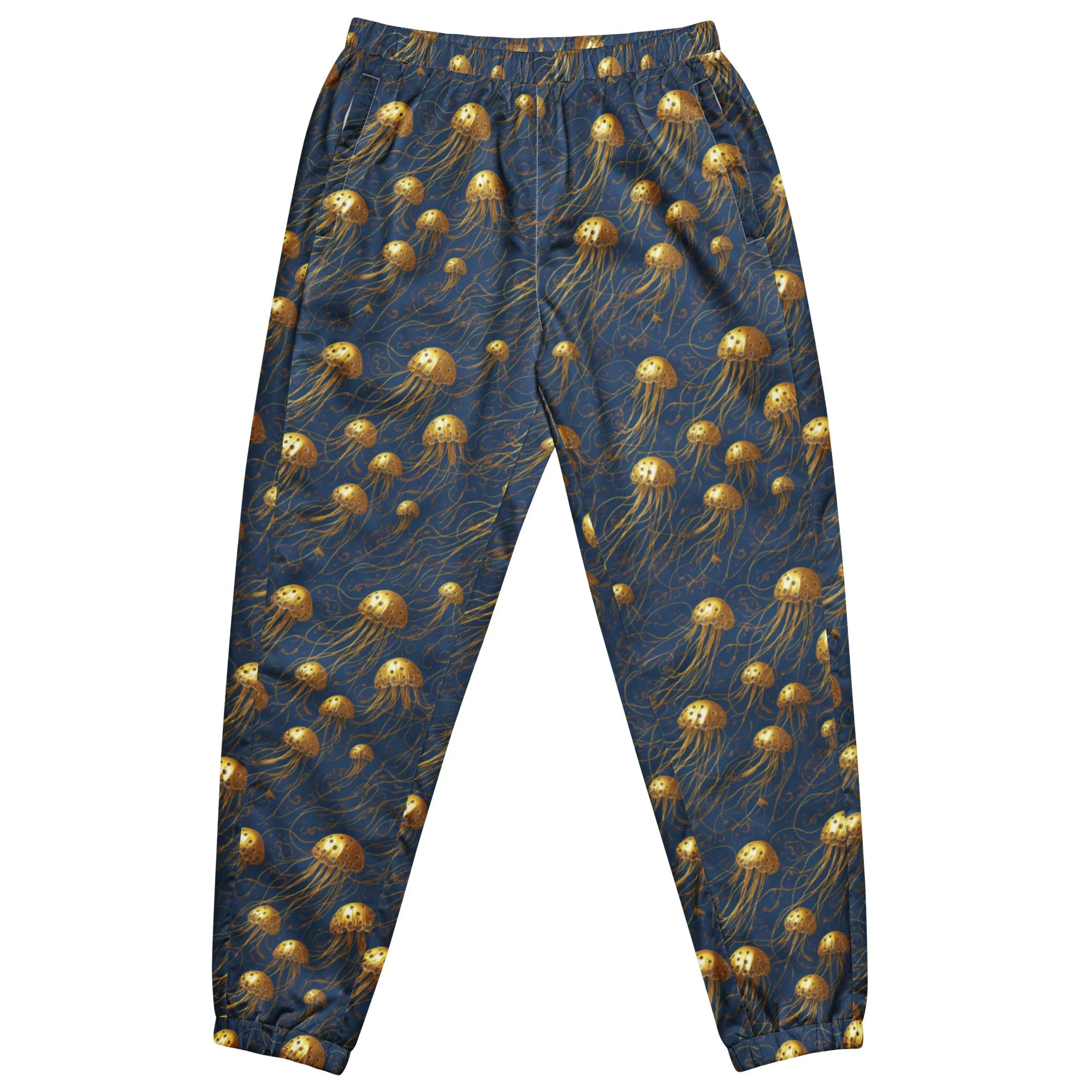 Unisex Track Pants - Blue and Gold Jellyfishes