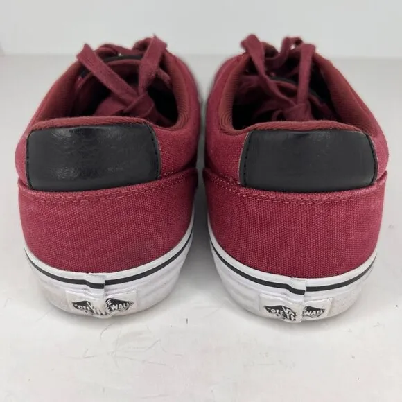 Vans Mens 721356 Burgundy Old Skool Lace Up Canvas Low Top Size 10 Sneakers