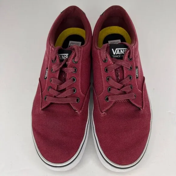Vans Mens 721356 Burgundy Old Skool Lace Up Canvas Low Top Size 10 Sneakers