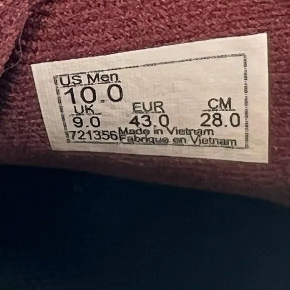 Vans Mens 721356 Burgundy Old Skool Lace Up Canvas Low Top Size 10 Sneakers