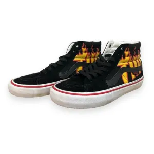 Vans Sk8-Hi Thrasher Flames Graphic Skate Shoes High Top Ultra Cush Style 721454