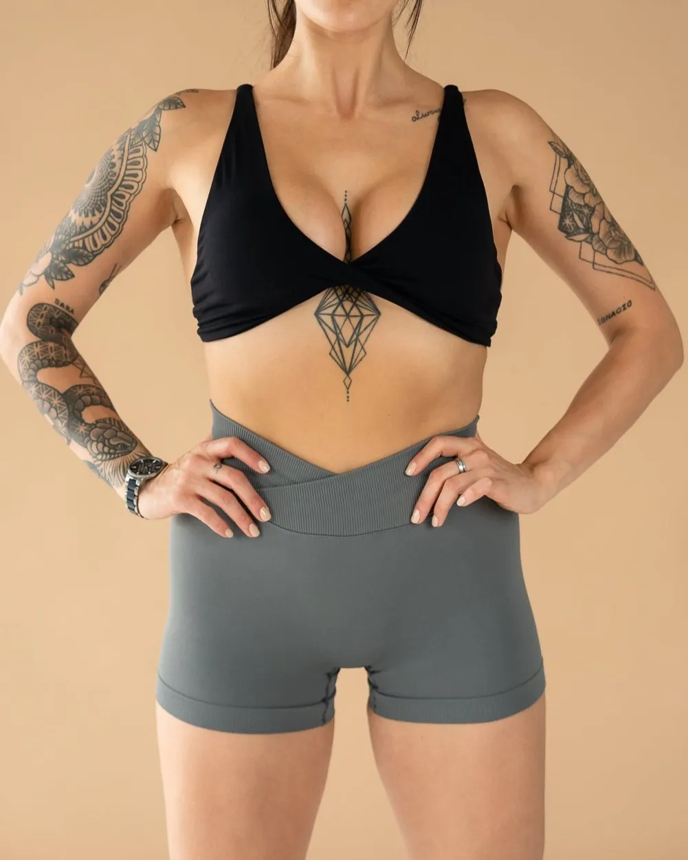 Velour Crossback Top