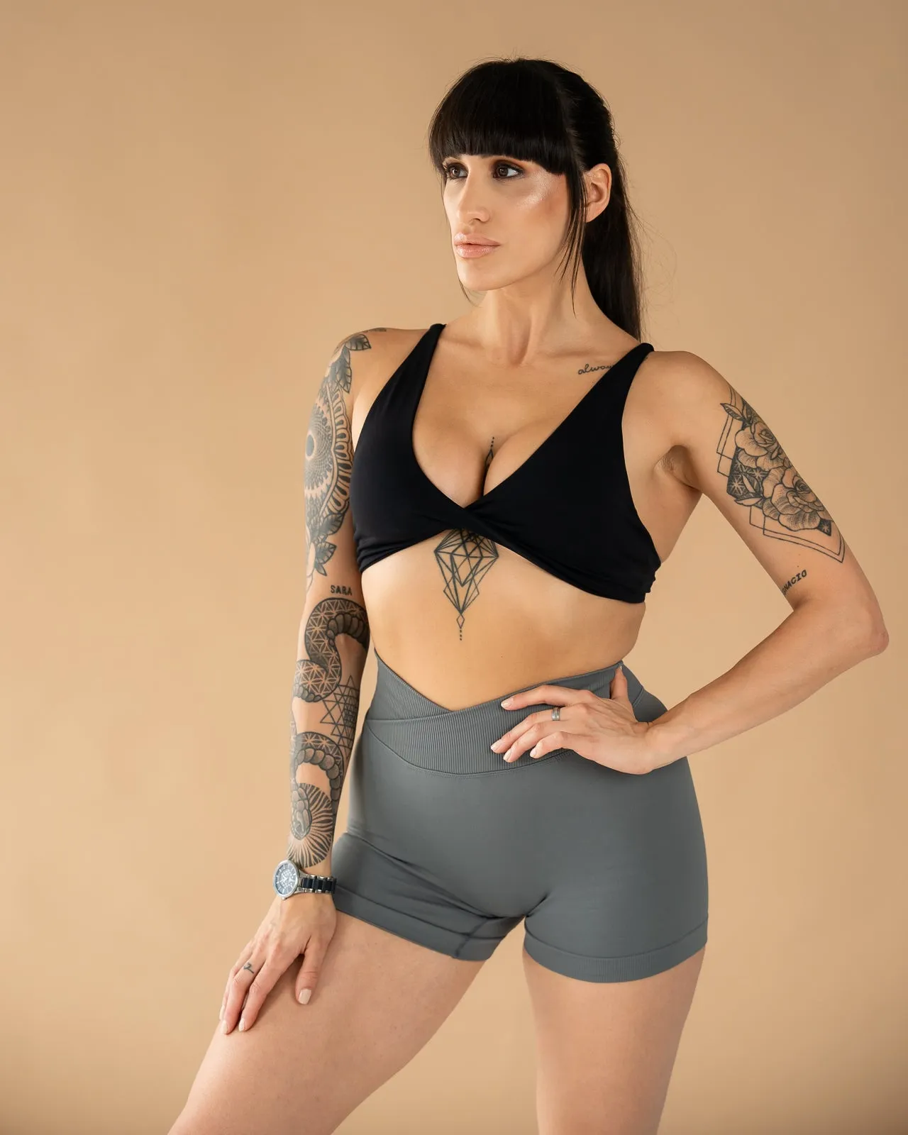Velour Crossback Top
