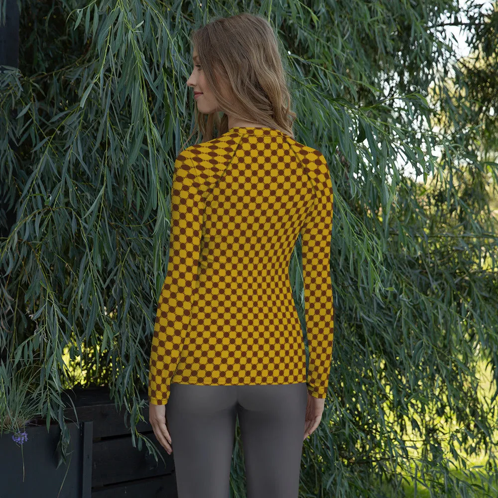 Victor. 70s Check Women's Rash Guard