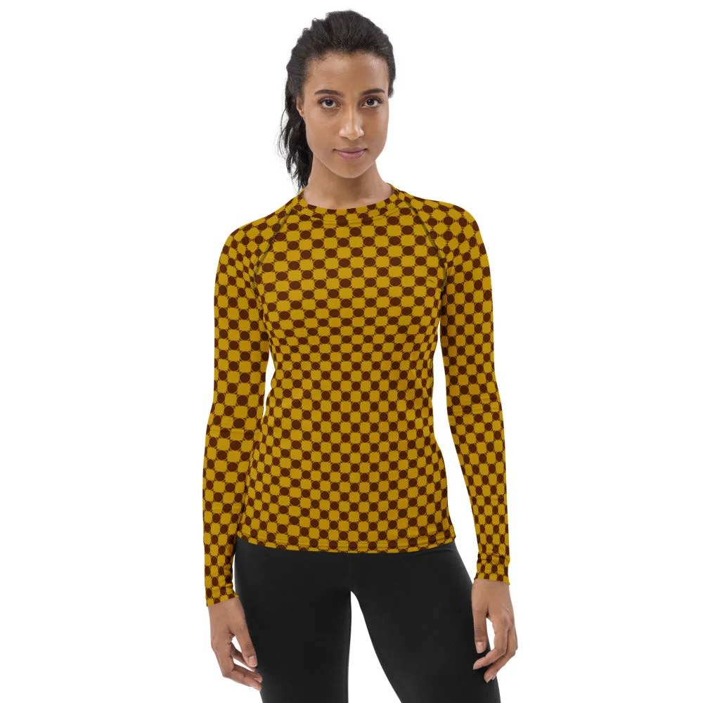 Victor. 70s Check Women's Rash Guard