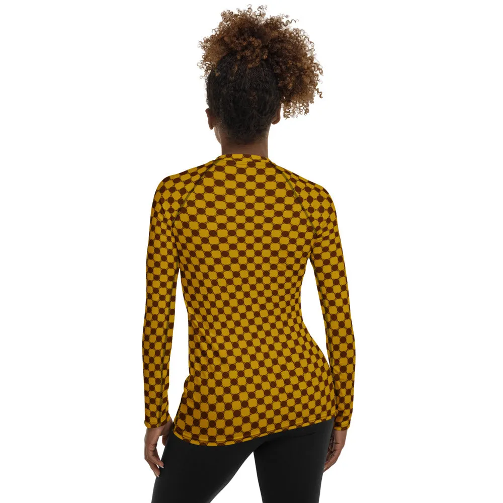 Victor. 70s Check Women's Rash Guard