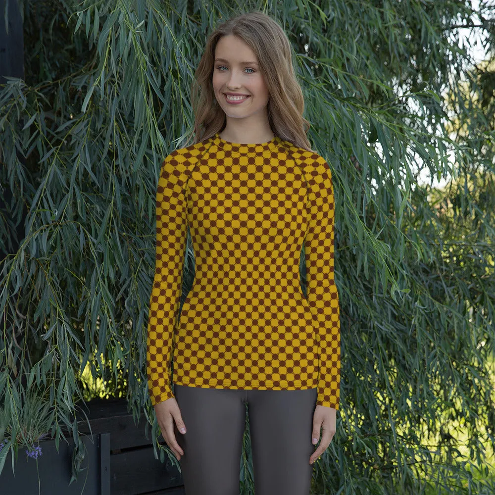 Victor. 70s Check Women's Rash Guard