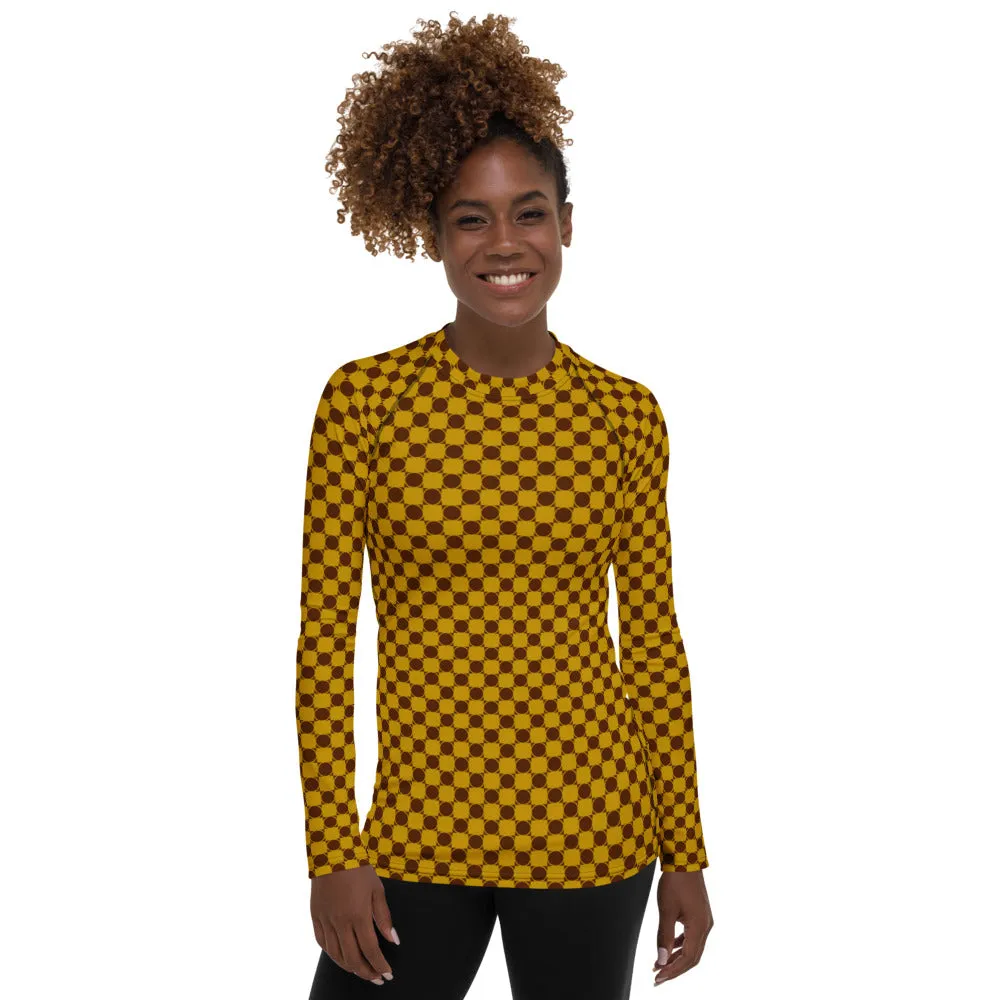 Victor. 70s Check Women's Rash Guard