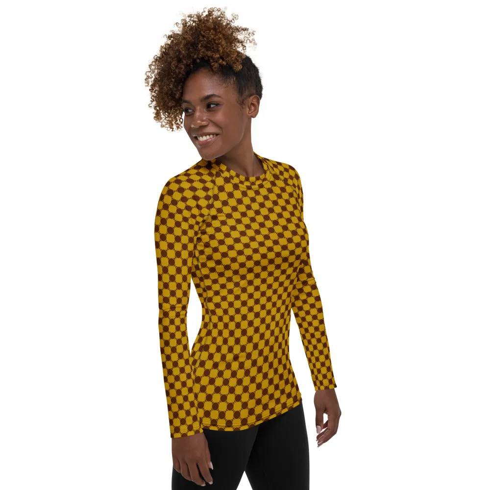 Victor. 70s Check Women's Rash Guard