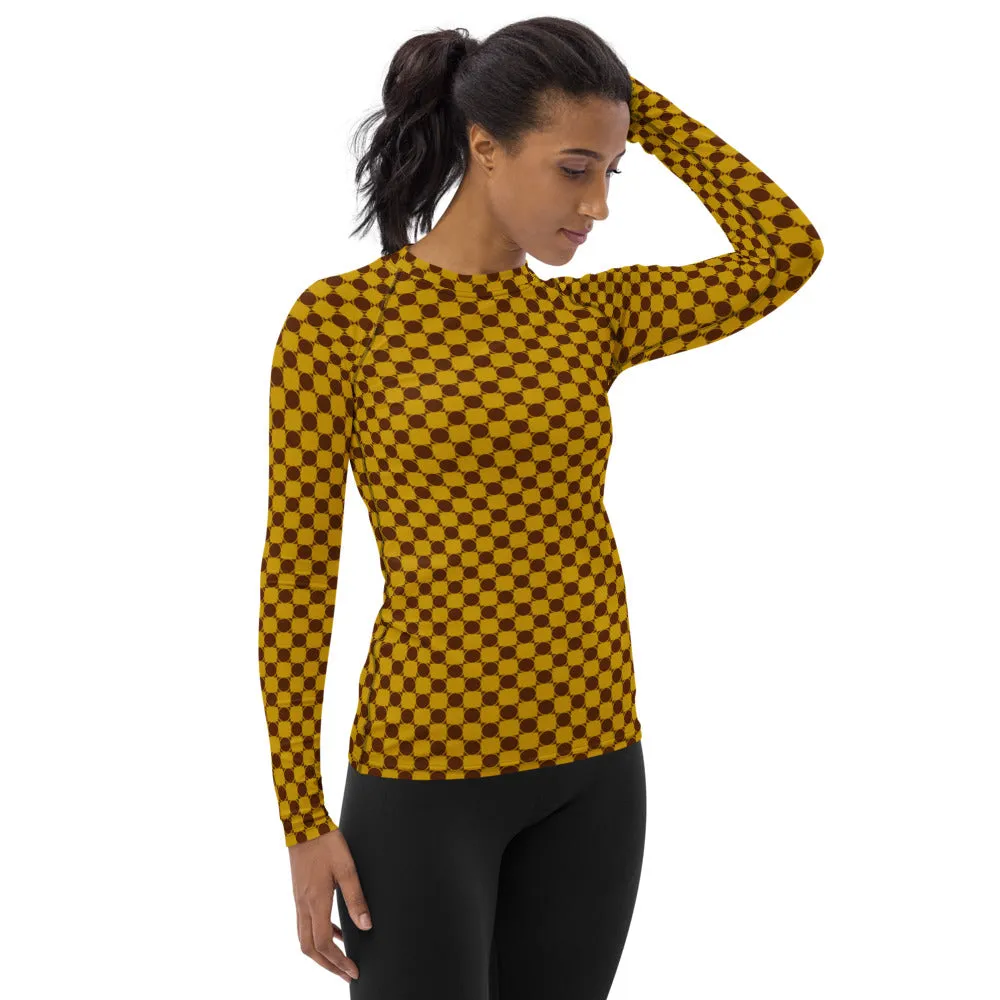 Victor. 70s Check Women's Rash Guard