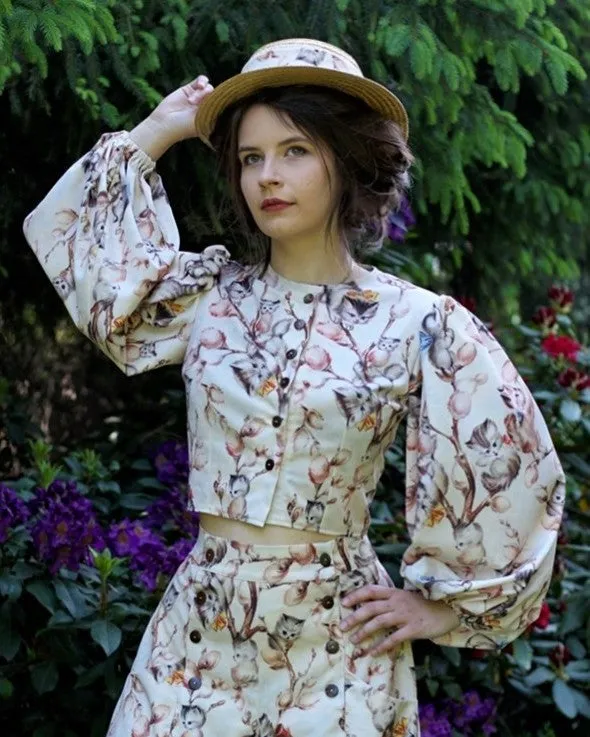 Victorian top- Different print